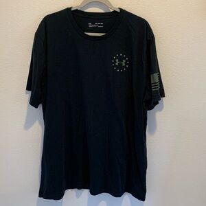 Under Armour Mens Black Freedom Graphic Short Sleeve Tee. Heat Gear.​​​​​​​​​​​​